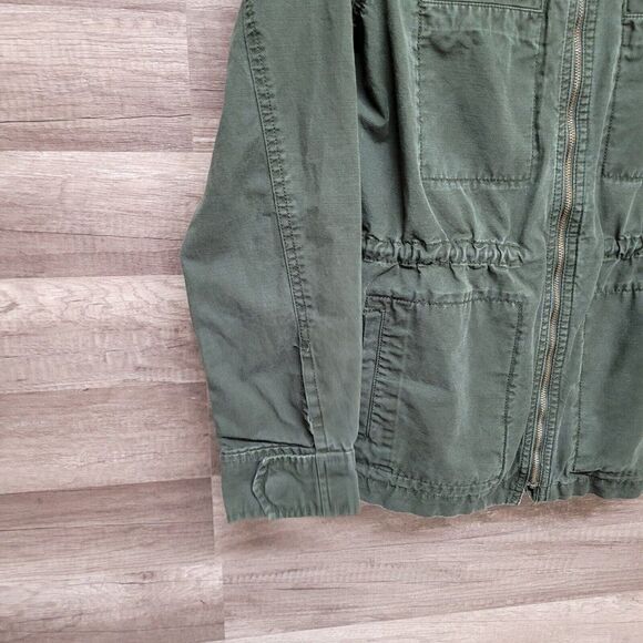 Gap Utility Cargo Military Jacket Olive Green Full Zip Lightweight Womens XS - Picture 14 of 16